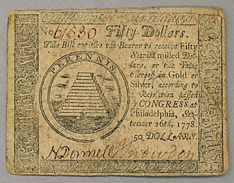 Continental Currency 50 dollars Banknote