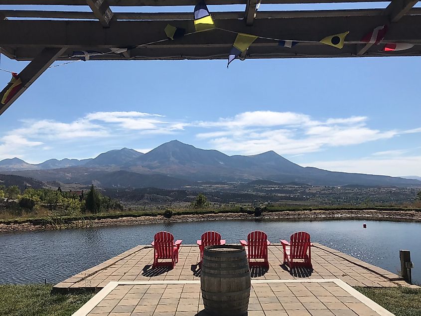 A relaxing sport along a picturesque lake in Paonia, Colorado.
