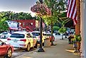 Main Street near Bell Street looking towards the Popcorn Shop and Starbucks in downtown Chagrin Falls, Ohio. Image credit Lynne Neuman via Shutterstock