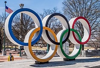 Centennial Olympic Park, built for the 1996 Summer Olympics, located in downtown Atlanta, Georgia. Image credit Darryl Brooks via Shutterstock