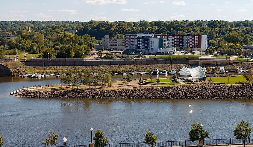 The Raspberry Island between Saint Paul and Minneapolis, Minnesota United States