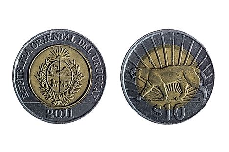 Uruguayan 10 Peso Coin