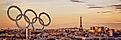 The Olympic Rings with the Eiffel Tower in the background. Image by Delpixel via Shutterstock.com