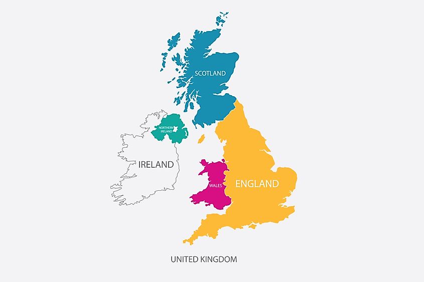 A map detailing borders within the United Kingdom.